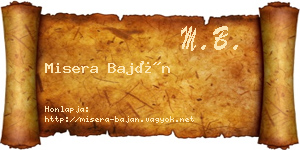 Misera Baján névjegykártya